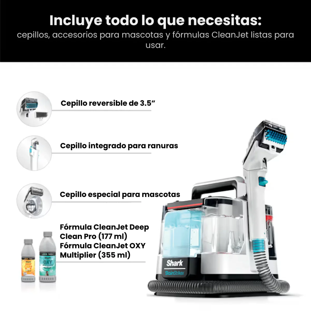 SharkClean Elimina Manchas al Instante