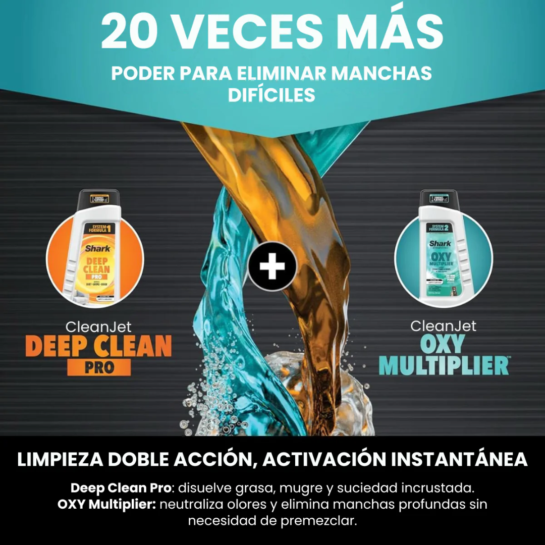 SharkClean Elimina Manchas al Instante