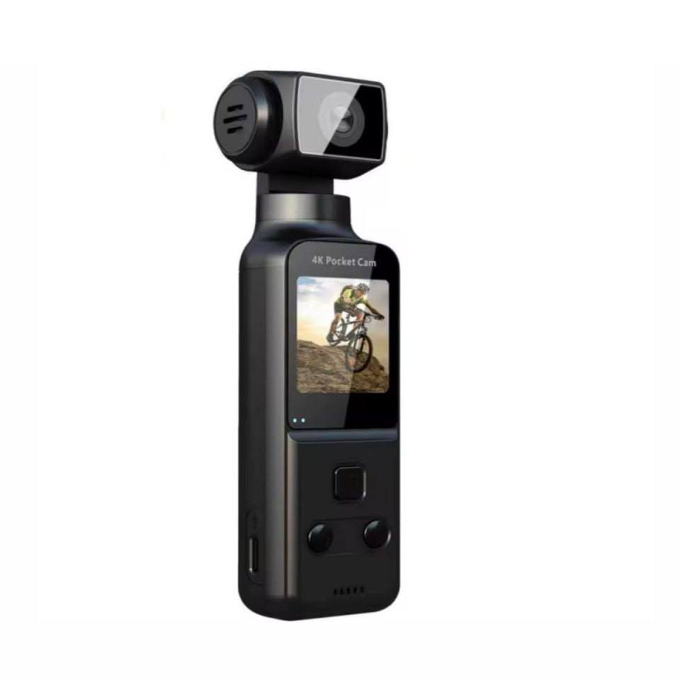 Cámara Corporal 4K K1 con Micrófono Externo y Giro 270°.